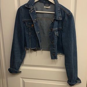 Cropped jean jacket